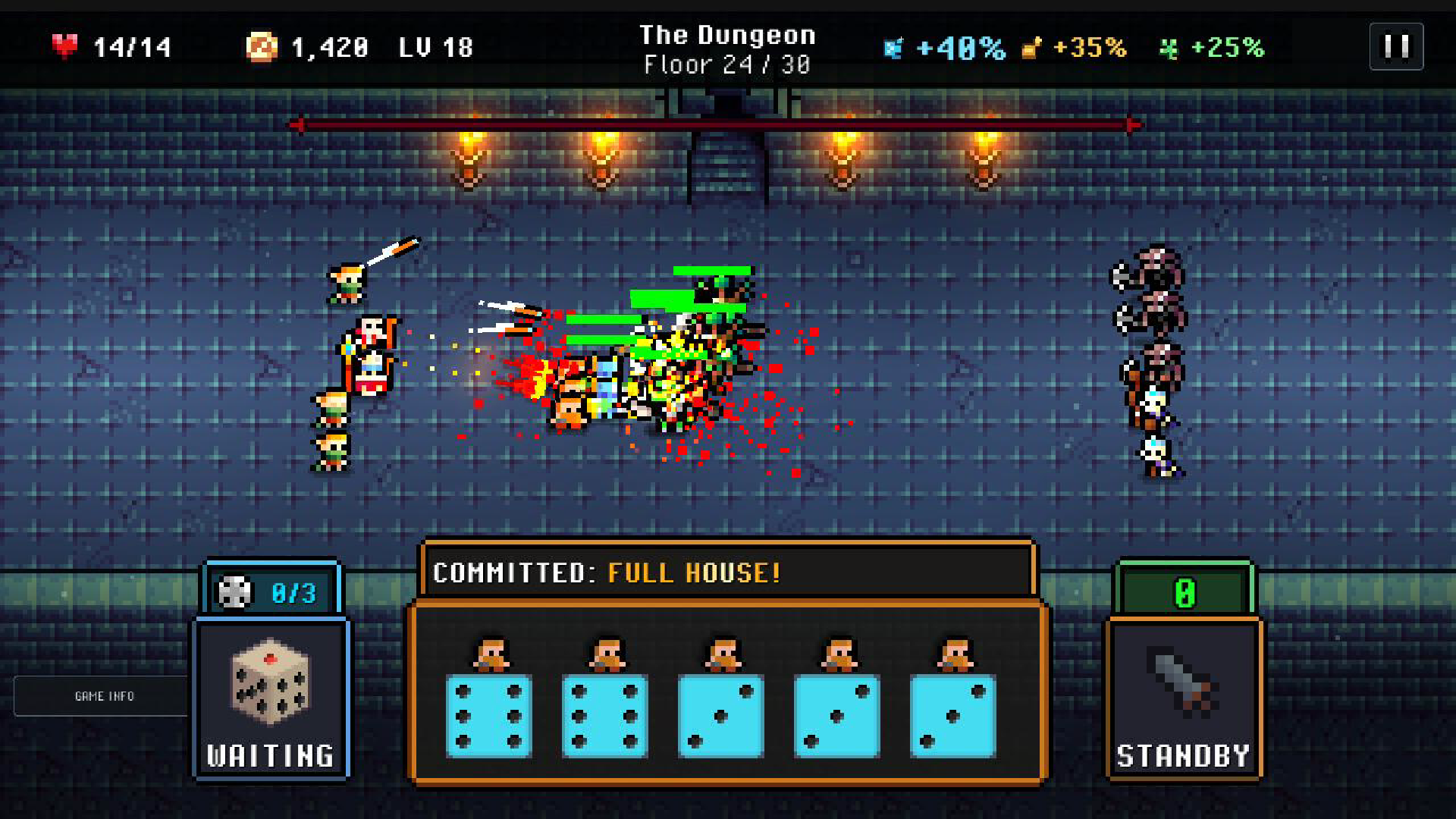 Arrows and spells cross the dungeon as two minion armies clash